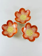 Handmade hand painted small flower dish