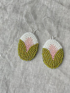 Handmade hand beaded earrings