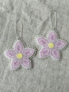 Handmade hand beaded earrings