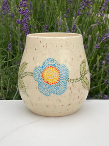 Handmade handpainted pottery vase