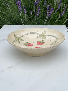Handmade handpainted pottery bowl