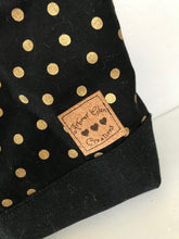 Load image into Gallery viewer, Caba Pouch - Black with Gold Polka Dots and Black Bottom